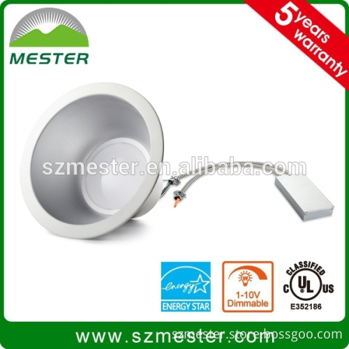 UL cUL 50w dimmable 6inch 8inch 10inch commercial led downlighting